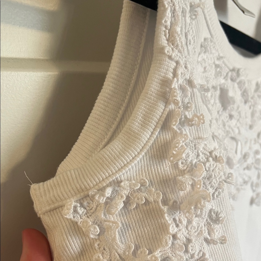 Caroline Constas White Embroidered Tank Top - Picture 3 of 3
